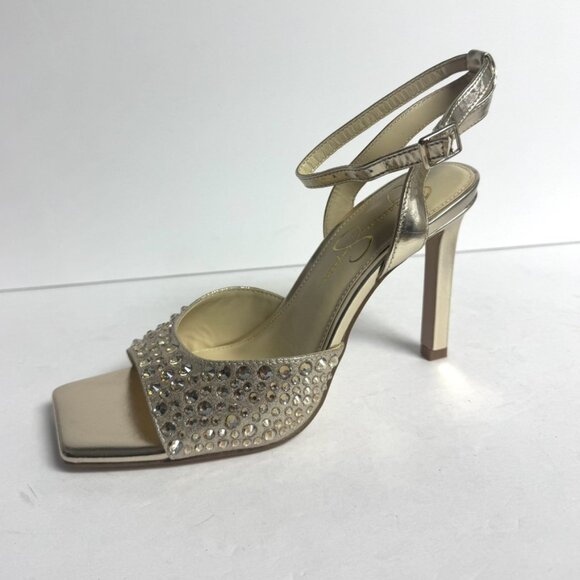 Jessica Simpson Womens Lendall Sandal Champagne Size 7.5 M - Picture 1 of 6